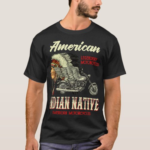 Retro Vintage American Motorcycle Indian for Mexic T_Shirt