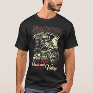 Retro Vintage American Motorcycle Indian For Old B T-Shirt