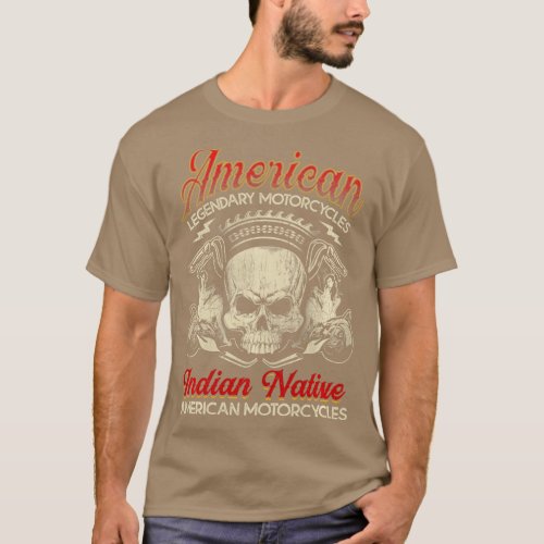 Retro Vintage American Motorcycle Indian for Old B T_Shirt