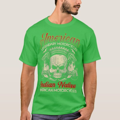 Retro Vintage American Motorcycle Indian for Old B T_Shirt