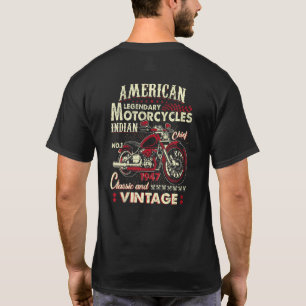 Retro Vintage American Motorcycle Indian For Old B T-Shirt