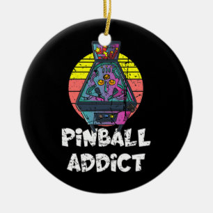 Retro Vintage Arcade Gift Men or Women Pinball  Ceramic Ornament