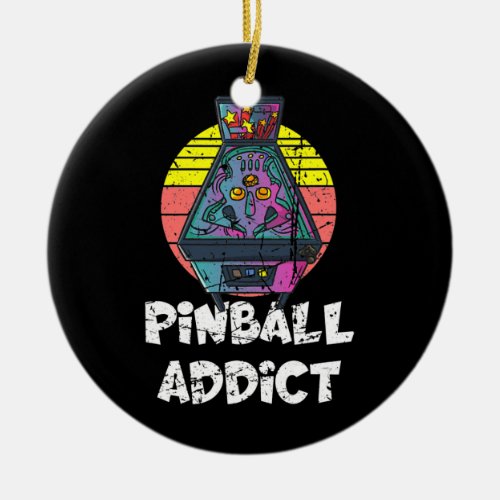 Retro Vintage Arcade Gift Men or Women Pinball  Ceramic Ornament