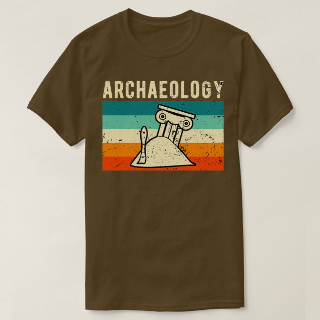 Retro Vintage Archaeology Archaeologist T-Shirt (Design Front)