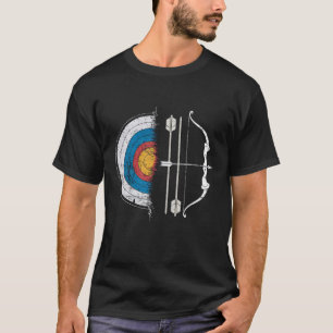 Retro Vintage Archery Target Bow and Arrow Archer T-Shirt