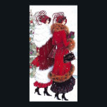 Retro vintage art deco Christmas ladies poster<br><div class="desc">design by www.etsy.com/Shop/VanityFlairDesigns</div>