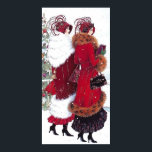 Retro vintage art deco Christmas ladies poster<br><div class="desc">design by www.etsy.com/Shop/VanityFlairDesigns</div>