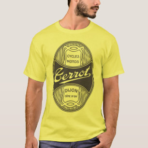 Retro vintage art nouveau French motorcycles logo T-Shirt