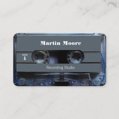 Retro vintage audio style cassette cover business card