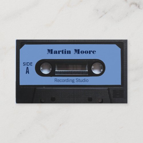 Retro vintage audio style cassette cover business card