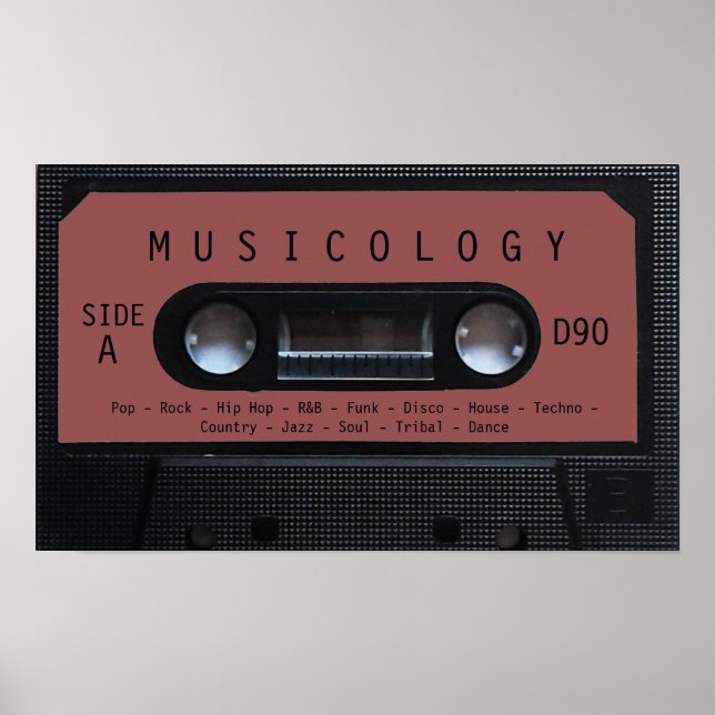 Retro vintage audio style cassette cover poster (Front)