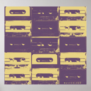 Retro vintage audio style music cover poster