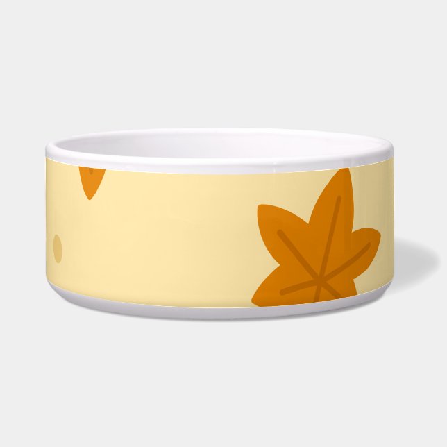 Retro vintage autumn leaves pattern bowl (Front)