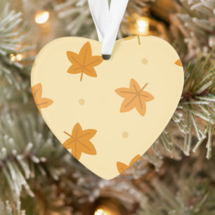 Retro vintage autumn leaves pattern ornament