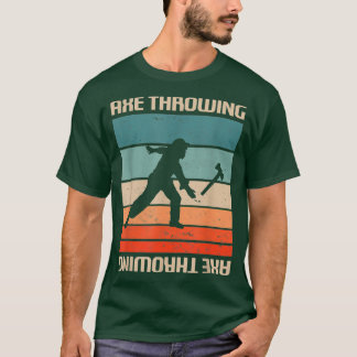 Retro Vintage Ax Throwing Player 2 T-Shirt