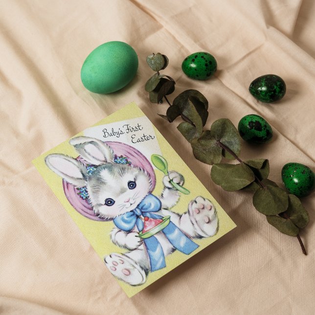 Retro vintage Babys First Easter postcard (Creator Uploaded)