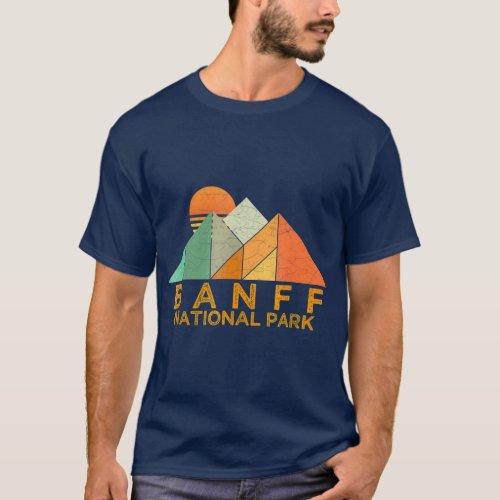 Retro Vintage Banff National Park T_Shirt