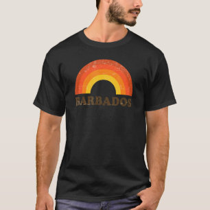 Retro Vintage Barbados Rainbow Vacation Souvenir C T-Shirt