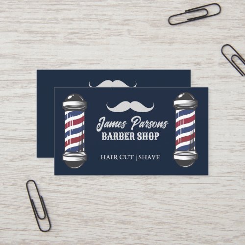 Retro Vintage Barbershop Hair Stylist Barber Shop Business Card