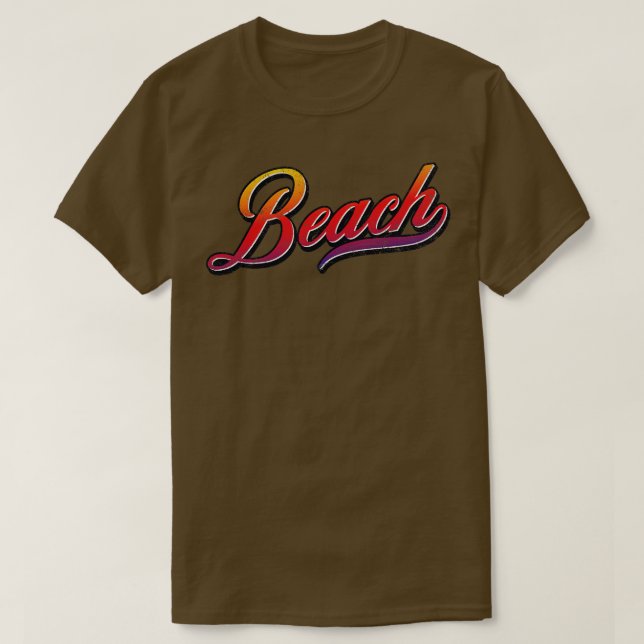 Retro Vintage Beach T-Shirt (Design Front)