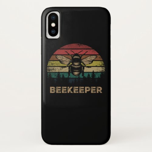 Retro Vintage Beekeeper Beekeeping Bee Gift iPhone X Case