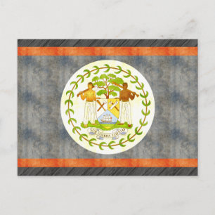 Retro Vintage Belize Flag Postcard