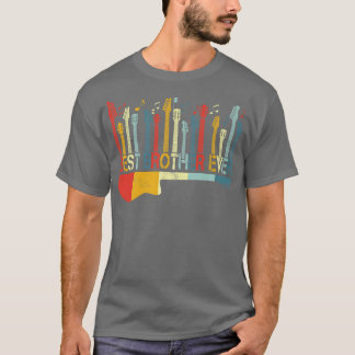 Retro Vintage Best Brother Ever Guitar Lover Guita T-Shirt