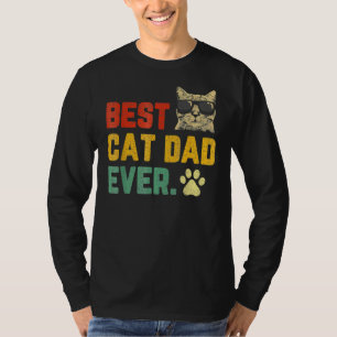 Retro Vintage Best Cat Dad Ever Cat Daddy Father' T-Shirt