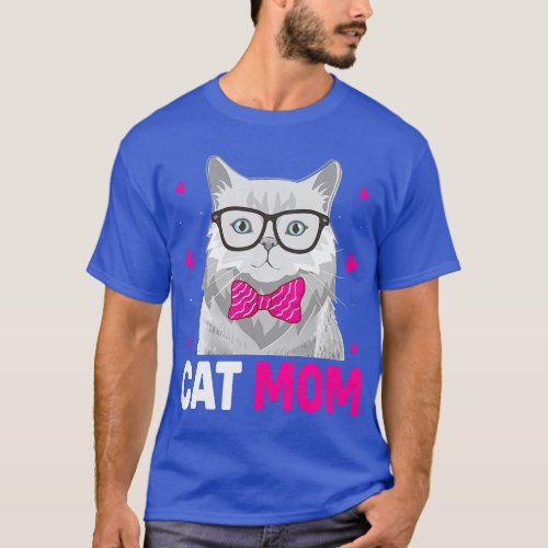 Retro Vintage Best Cat Mom Ever Funny Cat Mommy  b T_Shirt