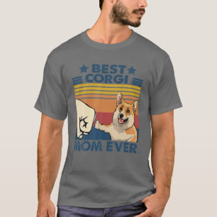Retro Vintage Best Corgi Mom Ever Funny Corgi T-Shirt