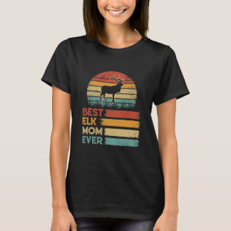 Retro Vintage Best Elk Mom Ever Shirts Animals