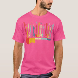 Retro Vintage Best Nanny Ever Guitar Lover Guitari T-Shirt