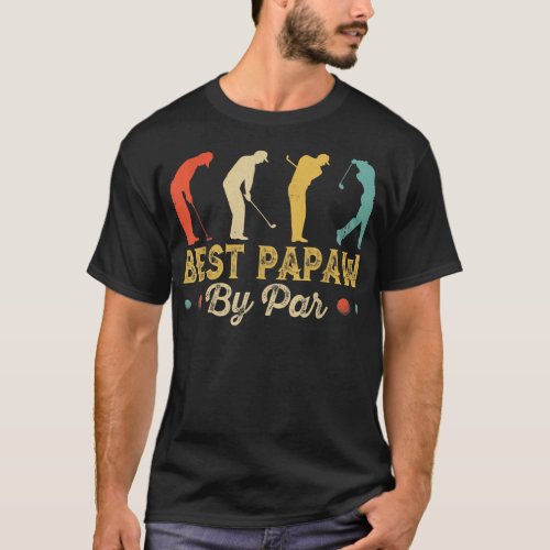 Retro Vintage Best Papaw By Par Tee Men Golfing