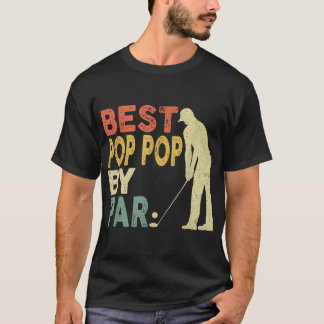 Retro Vintage Best Pop Pop By Par Golf Father's Da T-Shirt