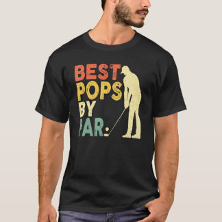 Retro Vintage Best Pops By Par Golf Father's Day F T-Shirt