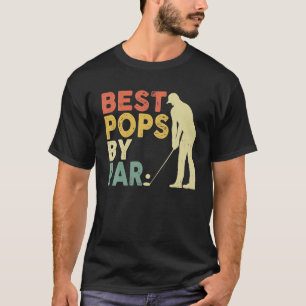 Retro Vintage Best Pops By Par Golf Father's Day T-Shirt
