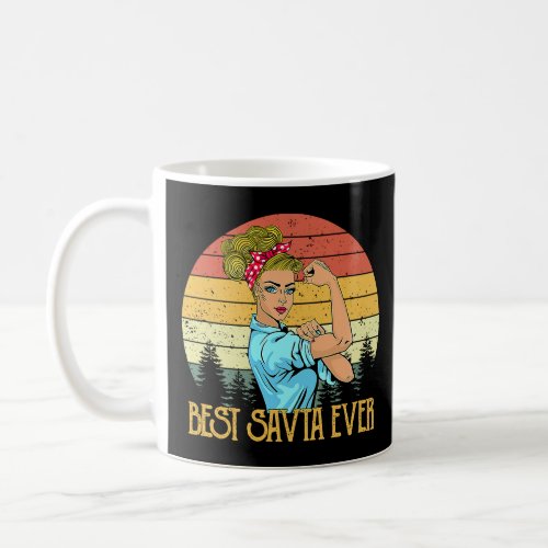 Retro Vintage Best Savta Ever Proud Grandma Life M Coffee Mug