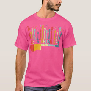Retro Vintage Best Stepdad Ever Guitar Lover Guita T-Shirt
