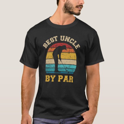 Retro Vintage Best uncle By Par Golf Fathers Day T_Shirt