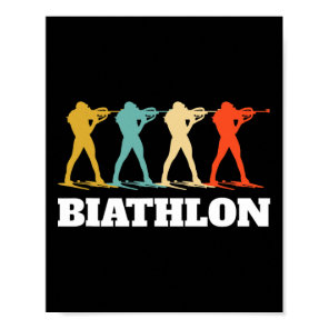 Retro Vintage Biathlon Biathlonist  Poster