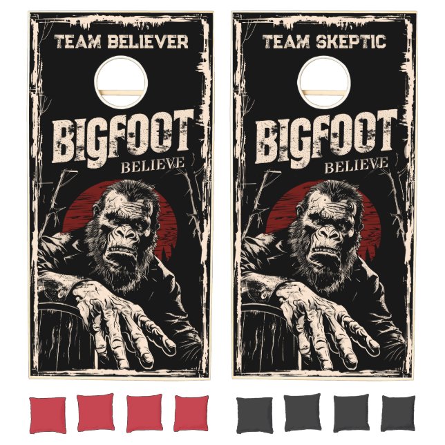 Retro Vintage Bigfoot  Cornhole Set (Set)