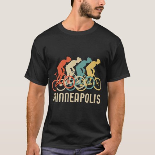 Retro Vintage Bike Minneapolis Minnesota T_Shirt