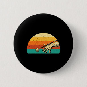 Retro Vintage Billiards Game - 8 Ll Pool Player To Button