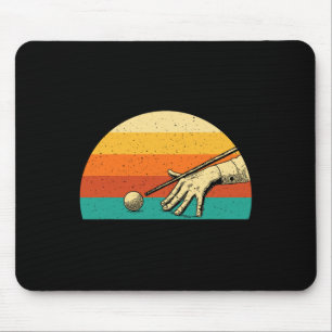 Retro Vintage Billiards Game - 8 Ll Pool Player To Mouse Pad