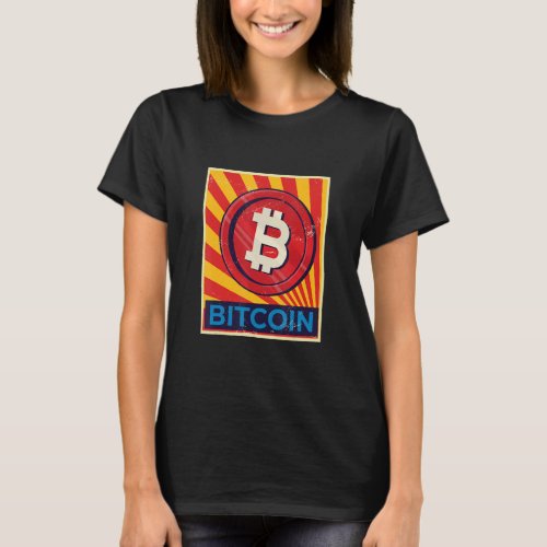 Retro Vintage Bitcoin BTC  T_Shirt