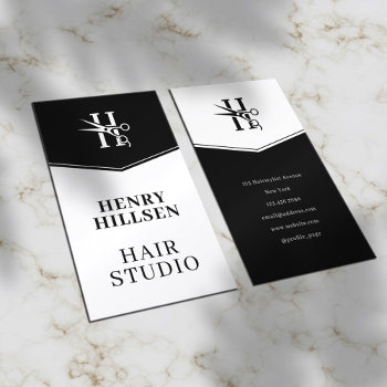 Retro Vintage Black And White Style Business Card by TwoFatCats at Zazzle