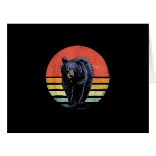 Retro Vintage Black Bear Cards