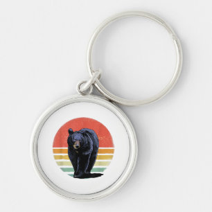 Retro Vintage Black Bear Keychain