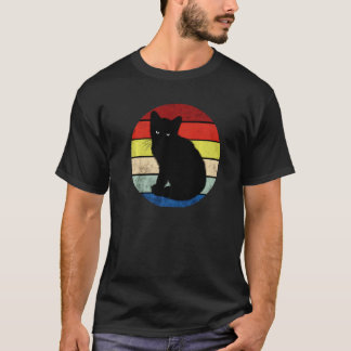 Retro Vintage Black Cat T-Shirt