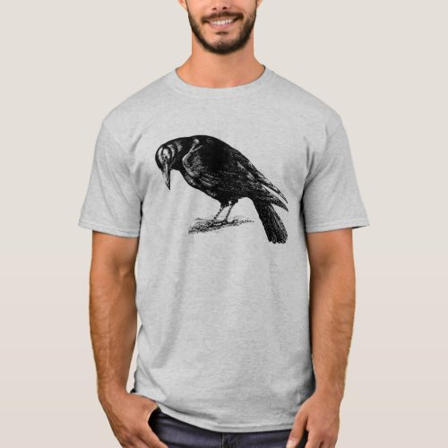 Retro Vintage Black Crow T_Shirt